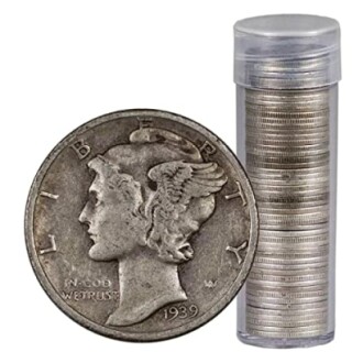 1916-1945 U.S. 90% Silver Mercury Dime Roll Review - A Collector's Dream